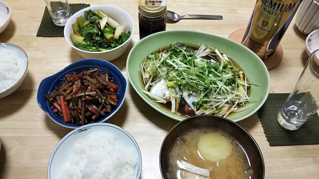 1月10日の献立 マナガツオの酒蒸し きょねん何食べた